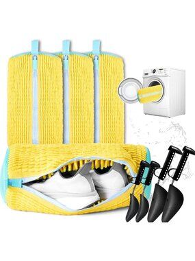 Shoe Washing Machine Bag, 4 Pcs Shoe Laundry Bag for Sneacker